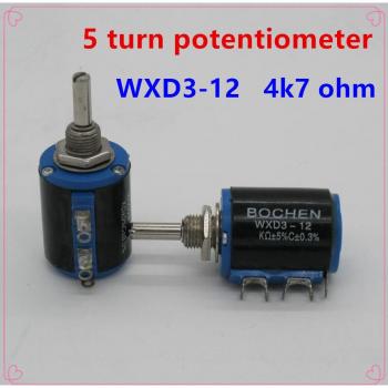 20PCS WXD3-12 2W 4.7K Ohm 5 Ring Potentiometer