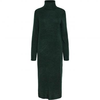 Vestito Pieces Juliana verde scuro a maniche lunghe XS