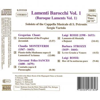 Lamenti Barocchi Vol.1: Brani Di Matthews