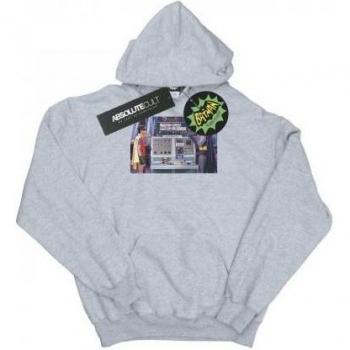 DC Comics Men's Batman TV Series Batcomputer Hoodie – White, Size L