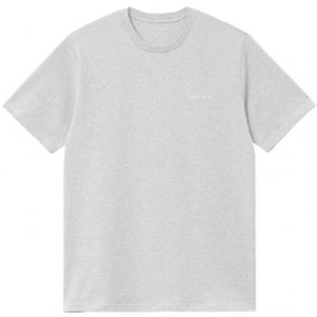 Camiseta Carhartt Gris Ash Heather con Bordado Script