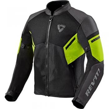 Veste Moto Rev'It! GT-R Air 3 Noir-Jaune Néon