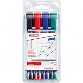 Edding 4-360-4 Marqueurs pour tableau blanc 4 couleurs