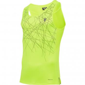 Ärmelloses Trikot Macron Running Scotty Fluo Gelb M