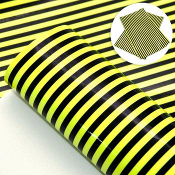 Tissu rayé fluorescent 20x34cm