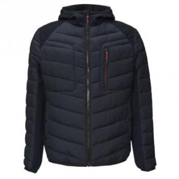 S.Oliver Allwetterjacke Pufferjacke im Fabricmix mit Kontrast-Details Blende