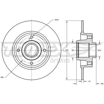 TOMEX Brakes Disco de travão TX 73-601
