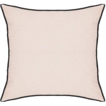 Coussin Linah 45x45 cm – Couleur Rose, Tissu Coton & Lin déhoussable