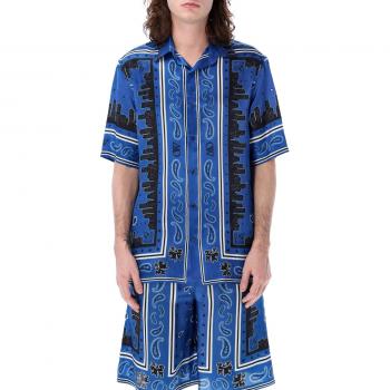 Off-white paisley skyline bowling shirt
