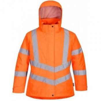Portwest Damen Oxford Warnfarben Winterjacke XXL Orange