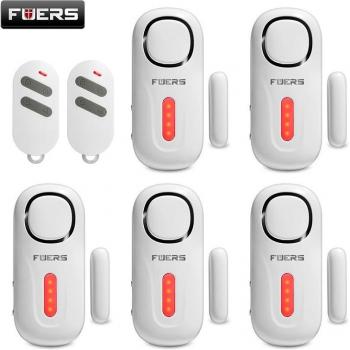 Fuers Sensor de Seguridad Inalámbrico para Puertas y Ventanas con Alarma Magnética de 120db