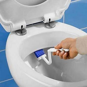 Under Rim Toilet Brush with Unique Holder
