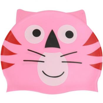 Cute Cartoon Cat Diving Cap for Kids Waterproof Silicone
