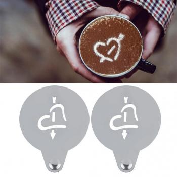 Kaffee Verzierungsschablonen 2 Stück