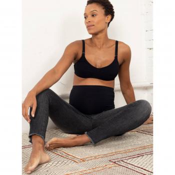 Pantalon grossesse 7/8ème sans couture noir