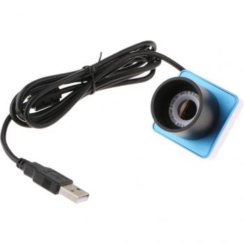 Microscopio USB con cámara digital 0.3MP y lente de 31.7mm (negro)