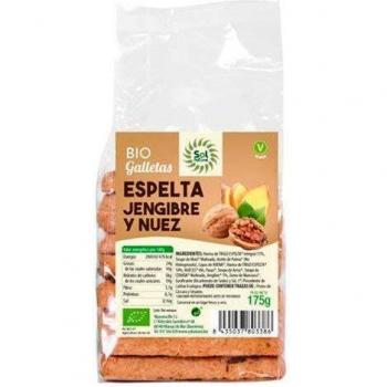 Sol Natural Galletas de espelta con jengibre y nueces bio 175g Sol Natural