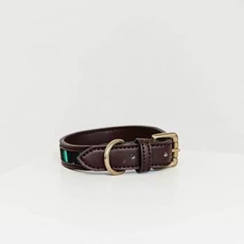 Kentucky Premium Pearl Leather Collar – Black, 48‑58 cm (Unisex)