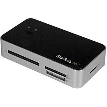 StarTech Dual-USB 3.0 MultiMedia Flash Memory Card Reader with 2-Port Hub and USB Fast Charge Port
