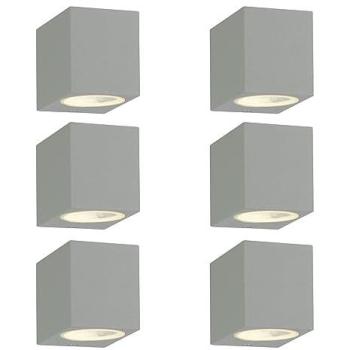 Six‑Pack Falmouth Grey Downward LED Wall Lights (IP44 Certified)