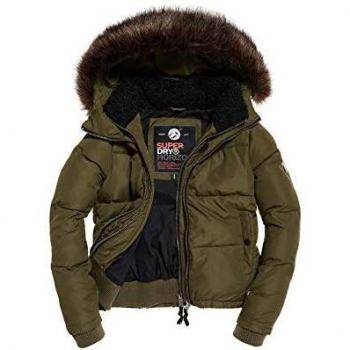 Superdry Horizon Polierter Damen‑Jacke XL – Khaki