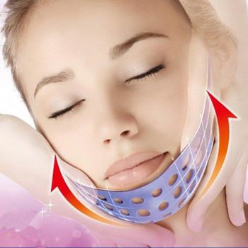 Mascarilla elevadora para dormir y perder peso, banda de silicona para doble mentón, potentes herramientas de estiramiento facial en V, correa fina de maquillaje, 1 Uds