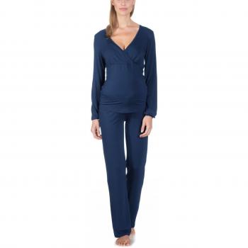 Bellybutton Umstands Schlafanzug DORLA, 1/1 Arm, Einfarbig, X-Small, Deep Blue