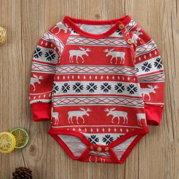 Pudcoco Baby Langarm Karosserie Weihnachten Outfit