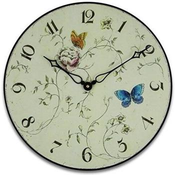 Roger Lascelles Wanduhr, 36 x 4 x 36 cm, Mehrfarbig