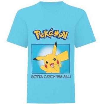 Bambini Pokémon Pikachu Blu Shirt 9-10