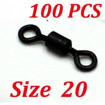 100PCS Carp Fishing Micro Rig Swivels