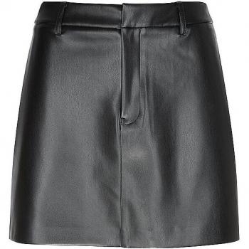 Calvin Klein Mini-Leder-A‑Line Rock S – Schwarze Edition