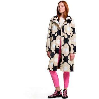 Orla Kiely Black Waterproof Mac for Women