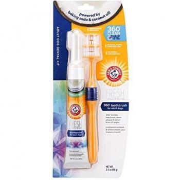 Kit de cuidado dental Arm & Hammer para perros con cepillo y pasta de dientes