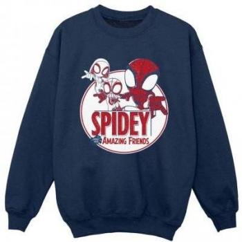 Spidermans felpa a cappuccio con gli amici sorprendenti, colore bianco, età 5-6 anni