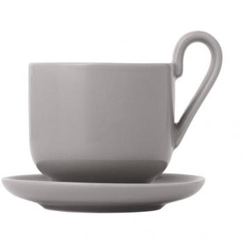Blomus Espressotasse RO 2er Set mit Untertasse, 80 ml, Porzellan