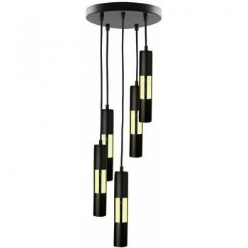 Plafone Magnum Cluster Nero Oro 30 cm 5xGU10