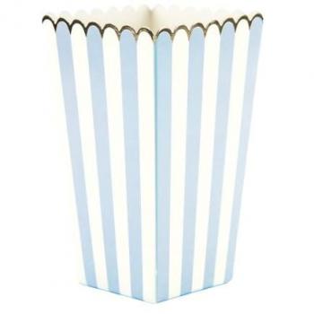 Boîtes à pop-corn bleu bébé