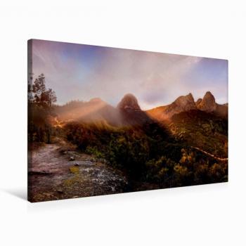 Calvendo 75 × 50 cm Textilleinwand – Los Roques in Tiefschwarz (Raven Black)