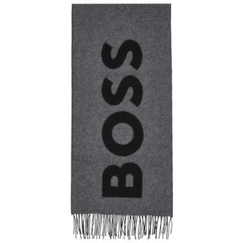 Sciarpa Hugo Boss Rikard 35, Lana Grigia, Taglia Grande