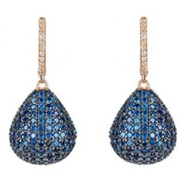 Valerie Rose Gold Sapphire Pearl Drop Earrings