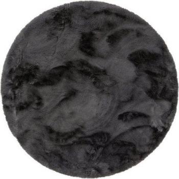 Tapis Rond Doux Fausse Fourrure Gris 180 cm