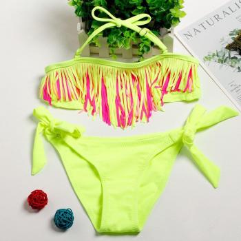Bañador para niñas de 5 a 14 años con borlas