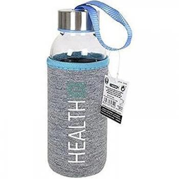Botella de agua Bewinner Health Vidrio Funda Algodón (300 ml)