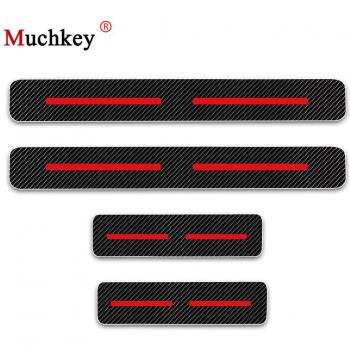Peugeot Carbon Fiber Door Sill Protectors (4 Pcs) for 307 206 308 407 207 208 3008 508 306 301 5008