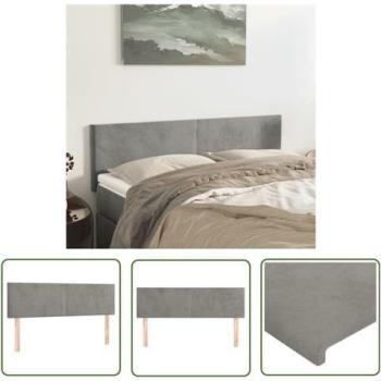 Tête de Lit Chic Velours 2 Pcs Gris Clair 72x5x78/88 cm