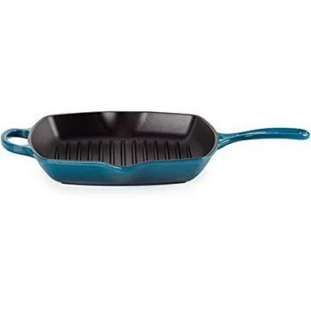 LE CREUSET Signature Grillpfanne, 26 cm, quadratisch, Deep Teal