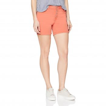 TOM TAILOR Damen Denim Cajsa Woven Shorts, Orange (Fig Orange 3510), 34
