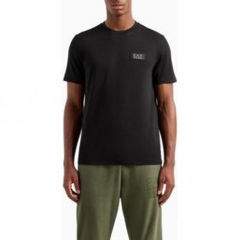 Jet Black EA7 Train Logo T‑Shirt 3XL