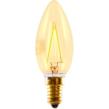 Bombilla led silver electronic filamento edison vela 3w20w e27 2200k 320º 300 lm luz extra calida a